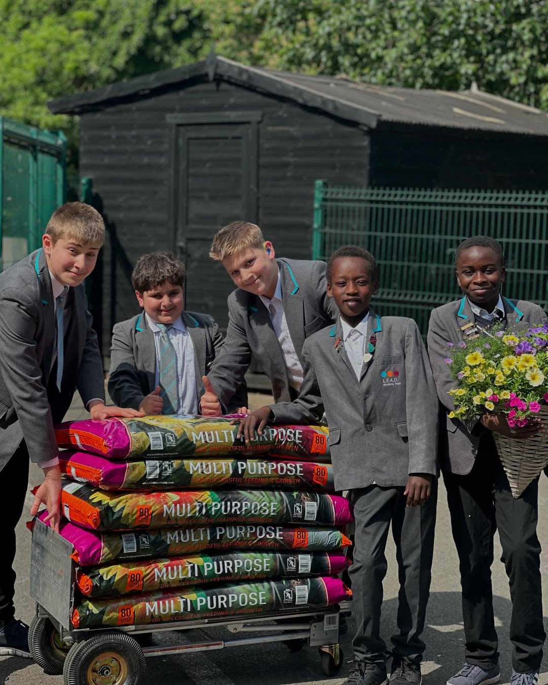 Huntingdon memorial garden compost arrives