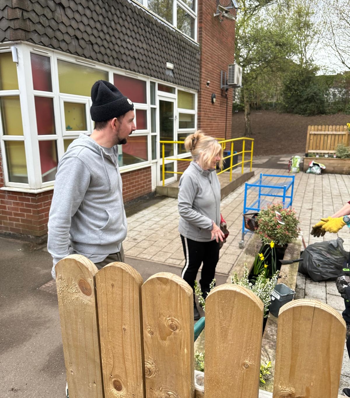 huntingdon allotment volunteers planning planting